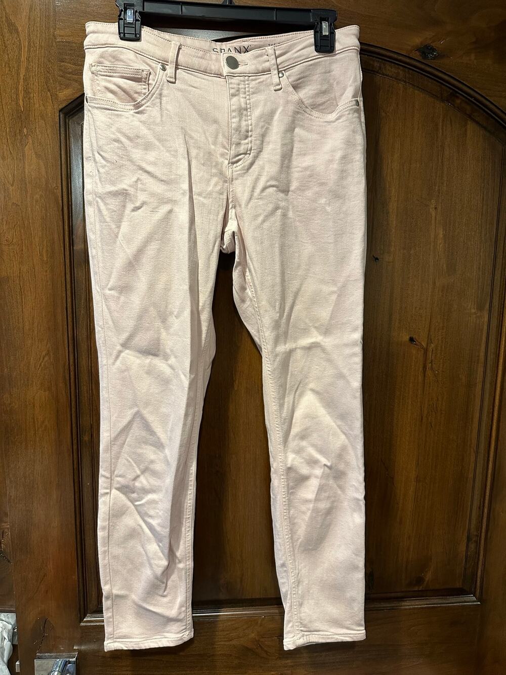 Spanx Slim-X Cropped Pink Denim Jeans Size 29